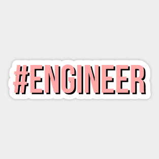 #engineer peach Sticker